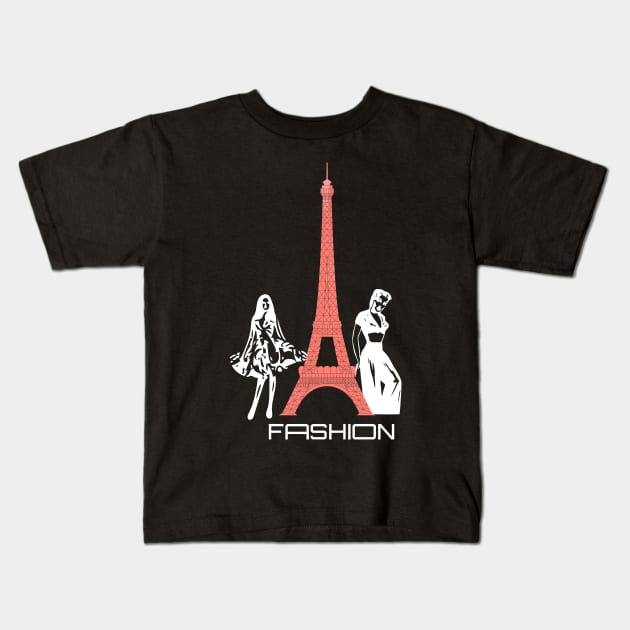 Paris Fashion Kids T-Shirt by Rowalyn Keith